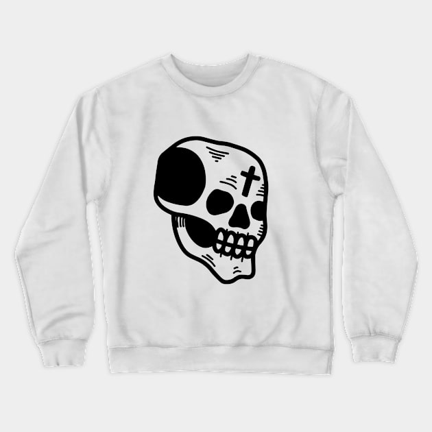 Skull Crewneck Sweatshirt by PLEBSONE